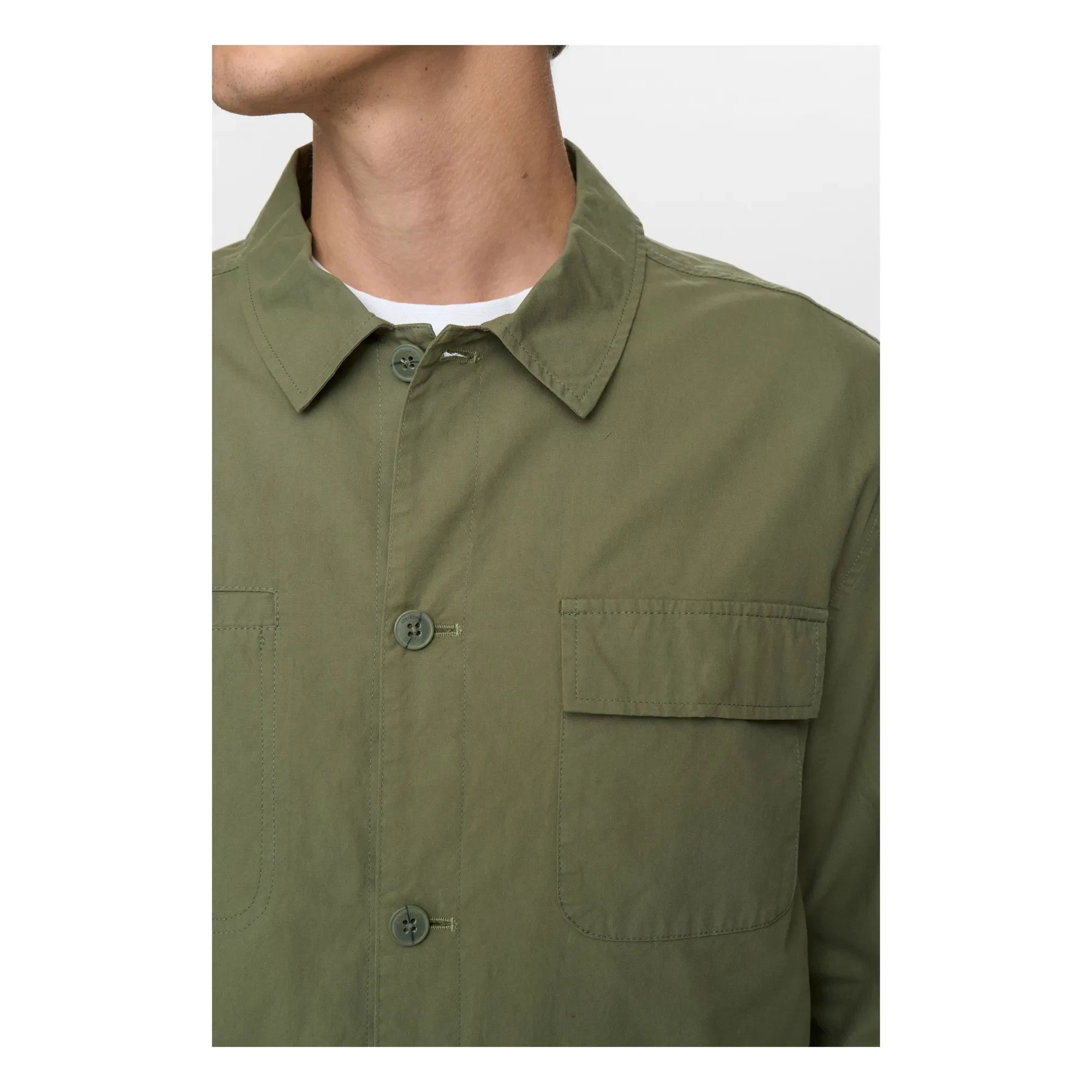 Anerkjendt - Akodin Cotton Overshirt | Khaki