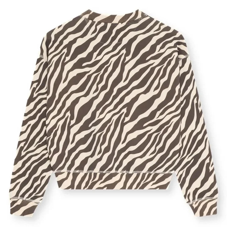 the new society - Pamuklu Zebra Logolu Sweatshirt | Siyah