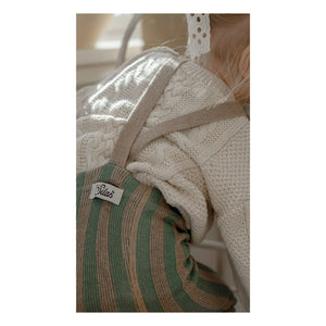 Silly Silas - Striped Organic Cotton Socks with Suspenders and No Feet | Green