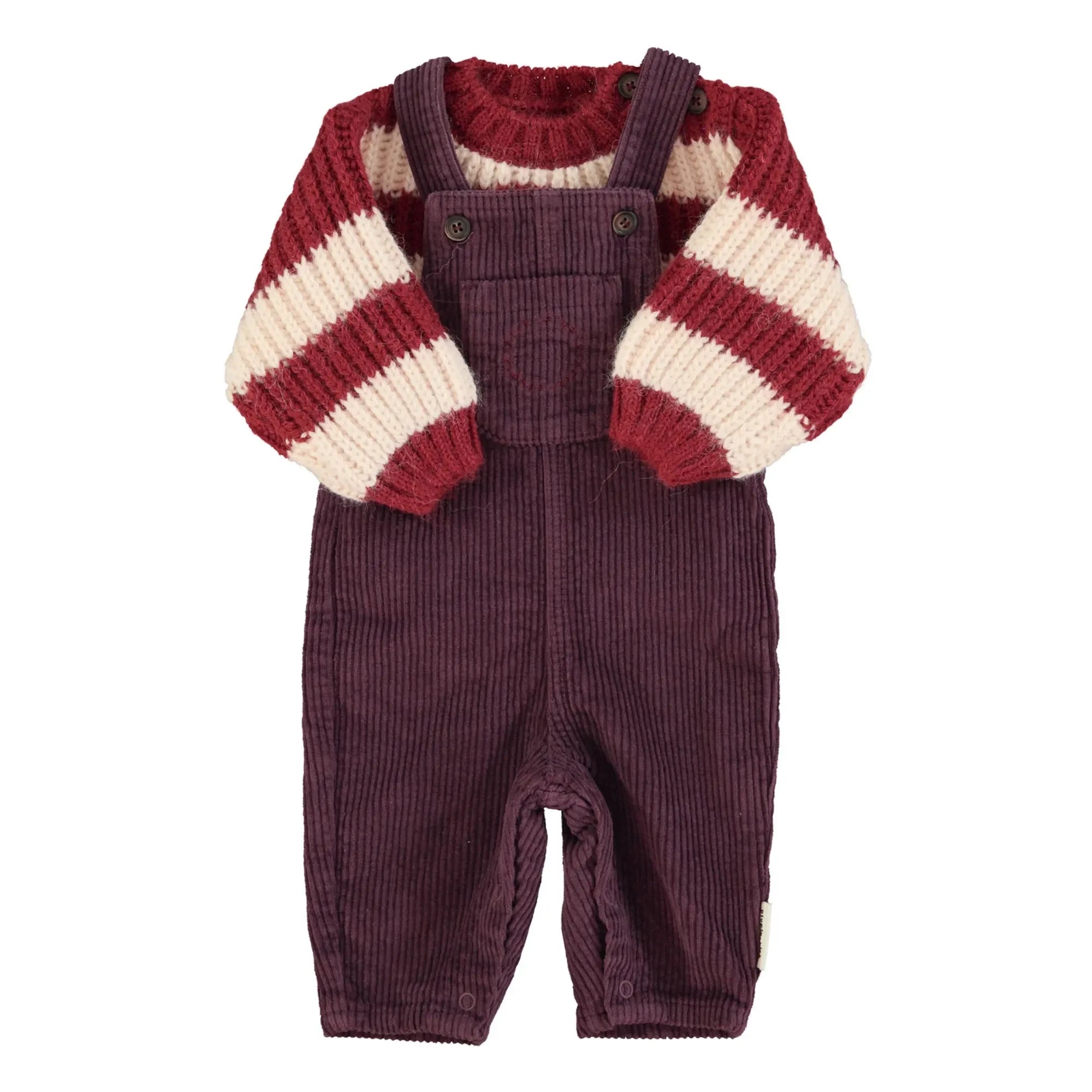 Piupiuchick - Striped Wool Sweater | Burgundy