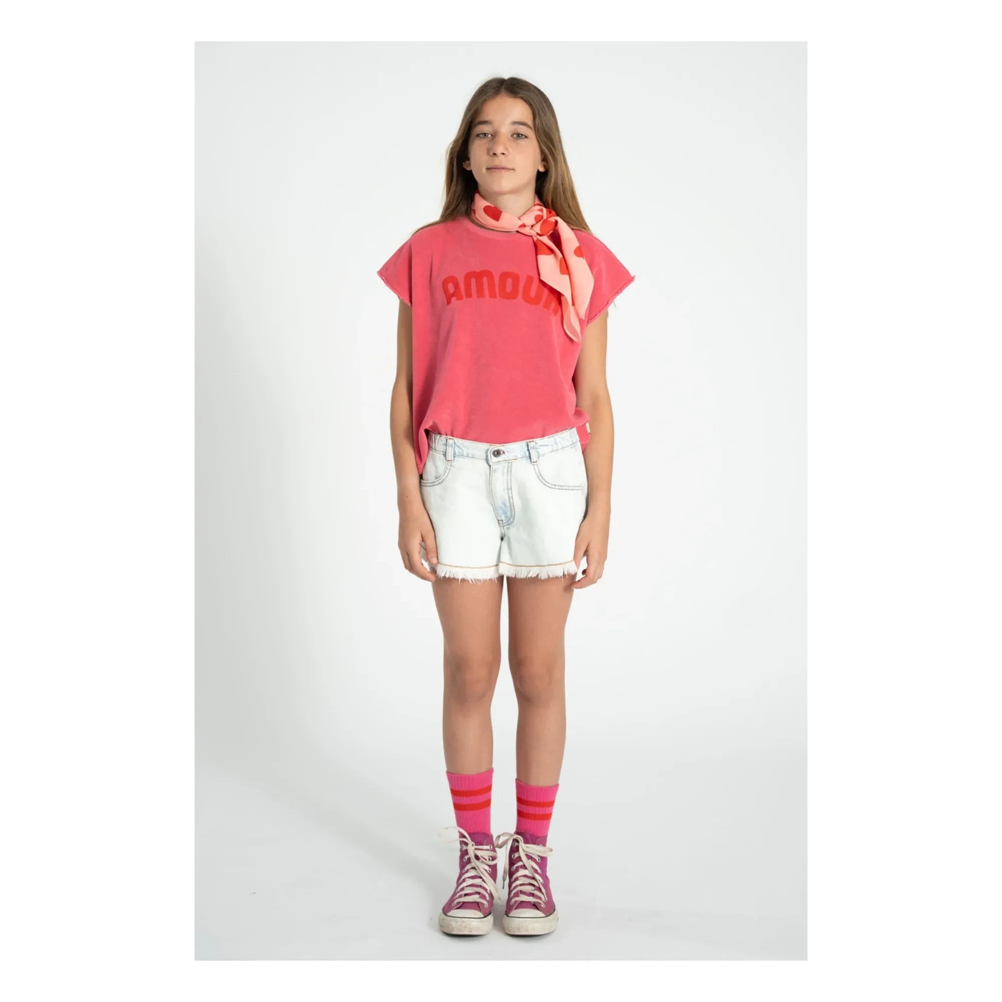 Piupiuchick - Love Organic Cotton Foam Top | Fuchsia