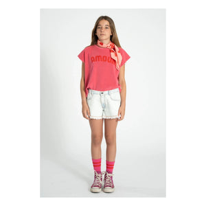 Piupiuchick - Love Organic Cotton Foam Top | Fuchsia