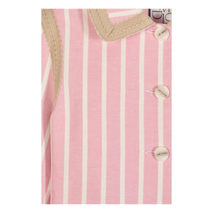 Maria de la Orden - Clover Cotton Striped Jacket | Pink