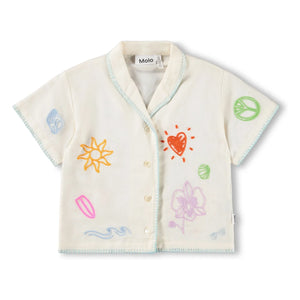 Molo - Rosalle Minis Doodles Shirt | Ivory