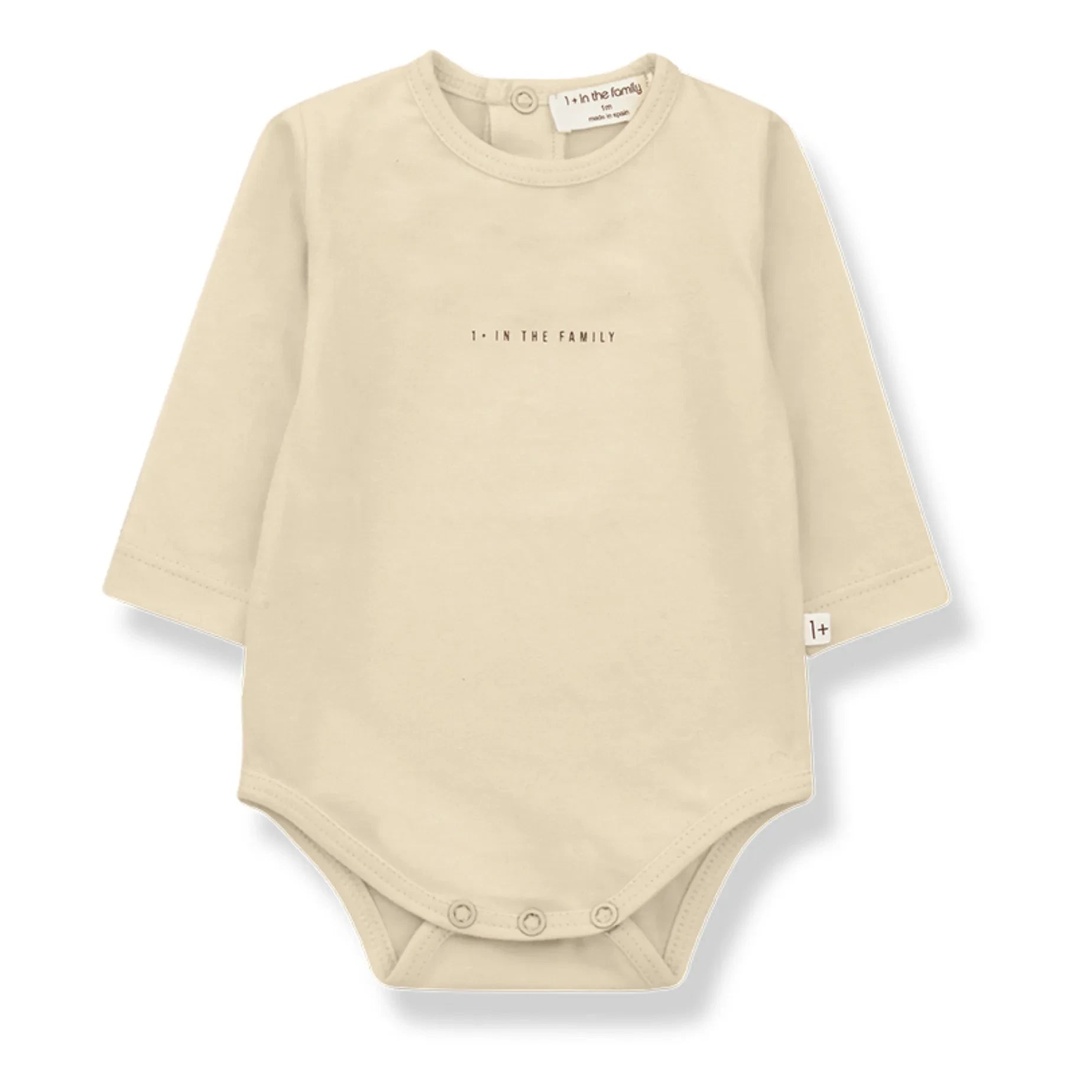 1+ in the Family - Lis Organic Cotton Baby Bodysuits - 2-Pack | Beige