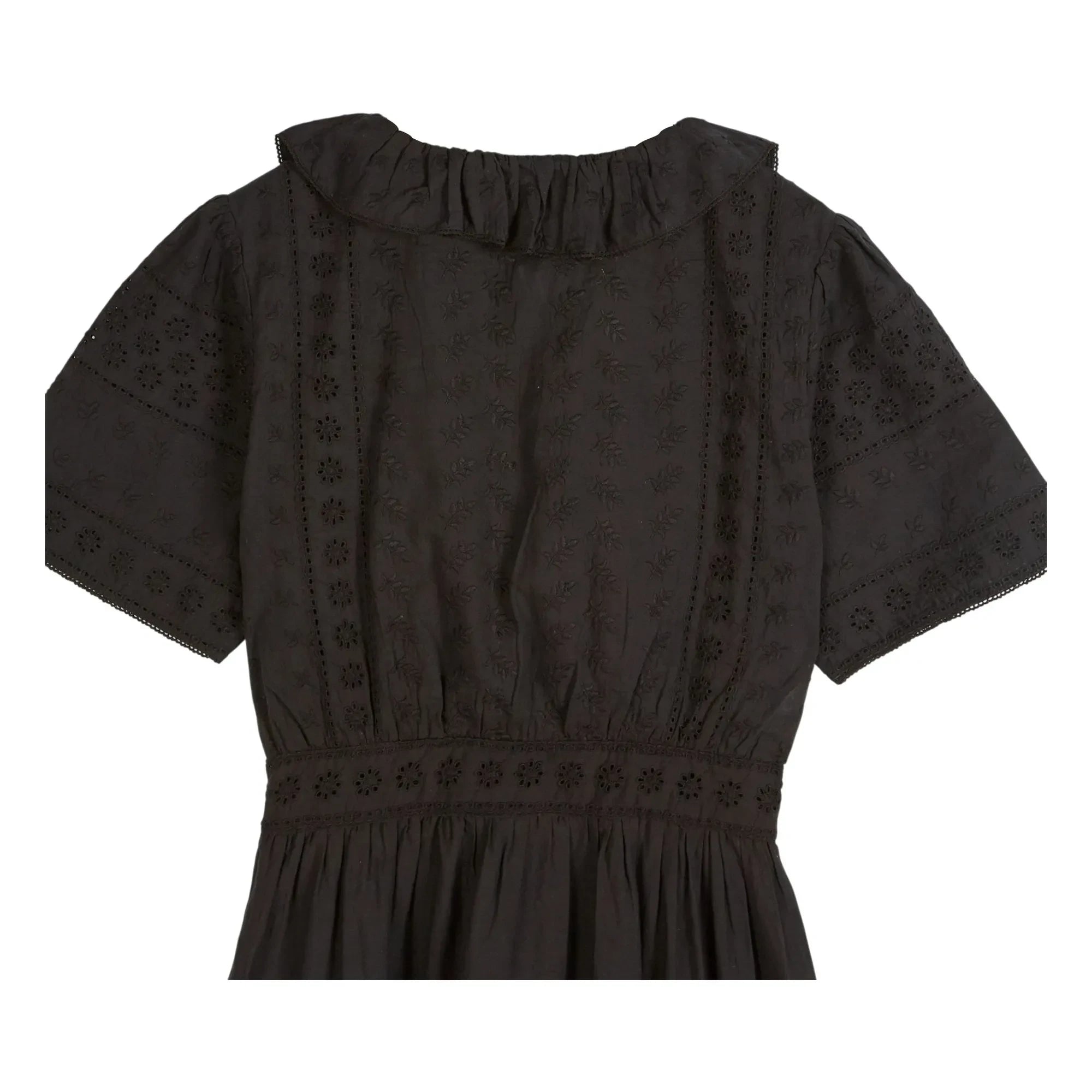 Emile et Ida - Broderie Anglaise Cotton Dress | Black