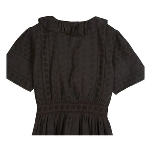 Emile et Ida - Broderie Anglaise Cotton Dress | Black