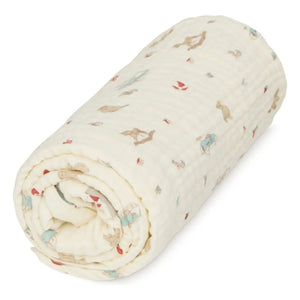 Cam Cam - Vintage Toys Muslin Blanket | Beige
