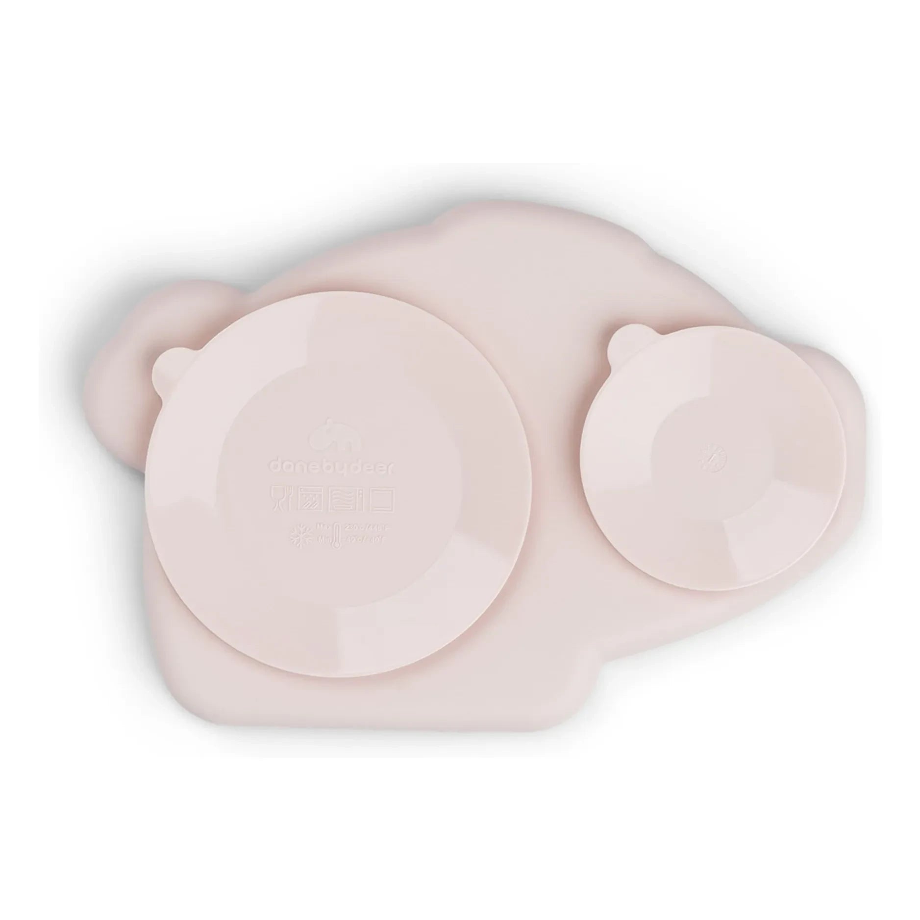 Done by deer - Suction Pigee Silicone Plate | Light Pink