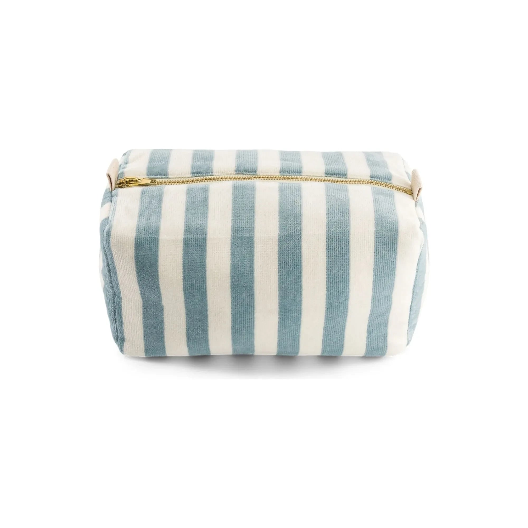 Rose in April - Vic Striped Towel Fabric Toiletry Bag | Light Blue