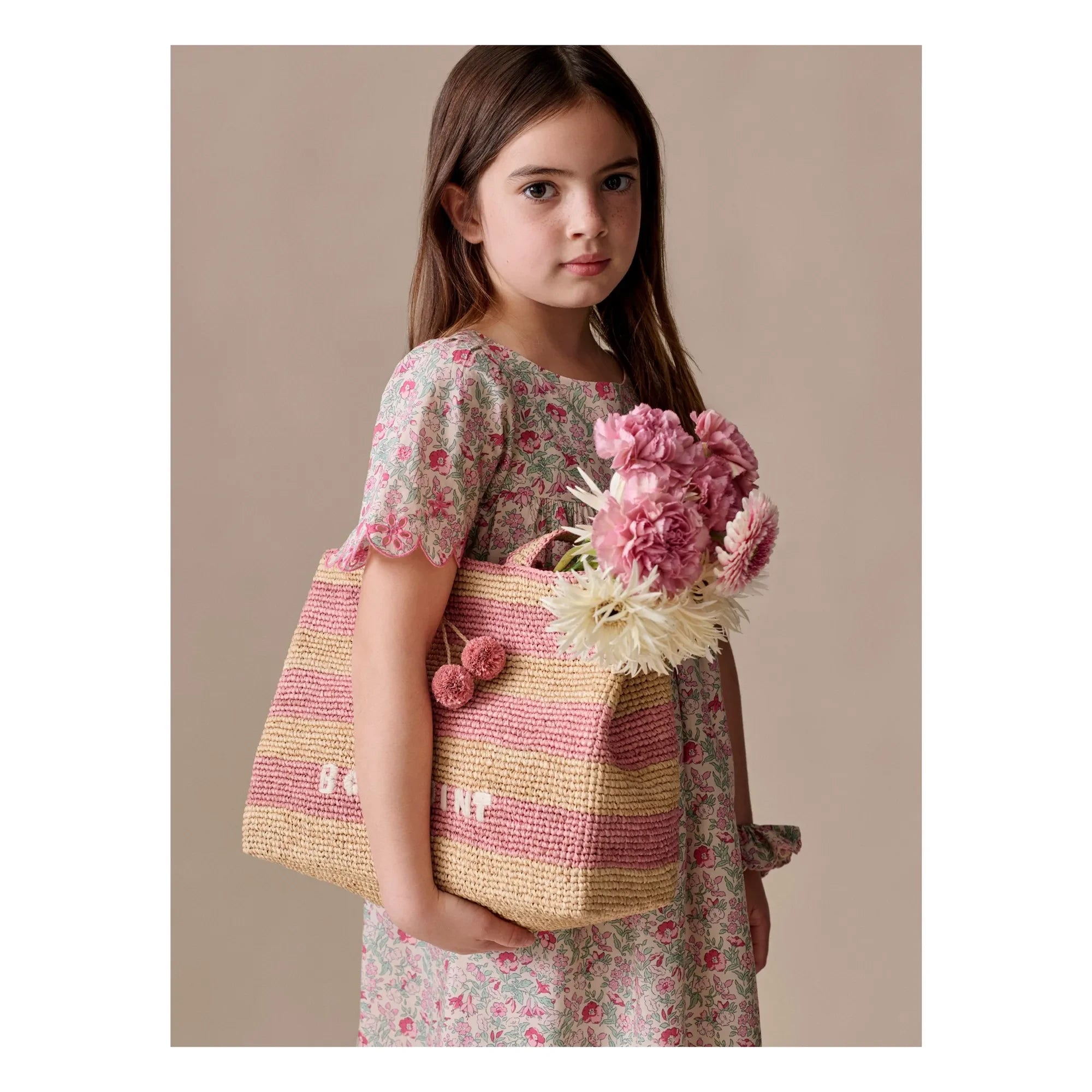 Bonpoint - Lysiane Fleurie Organic Cotton Ruffle Dress | Pink
