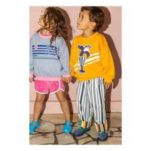 Club Trésor - Biarritz Sunset Striped Pants | Navy Blue