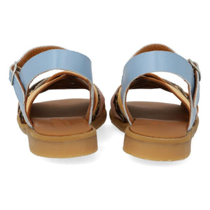 Angulus - Leopard Knitted Sandals | Light Blue