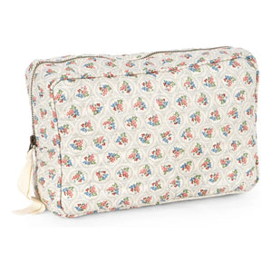 Konges Sløjd - Verone Blues Large Organic Cotton Cosmetic Bag | White