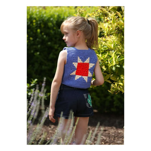 Kalinka - Sleeveless Sahara Crochet Vest | Blue
