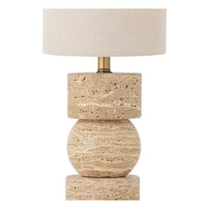 Bloomingville - Marci travertine table lamp | Off-White
