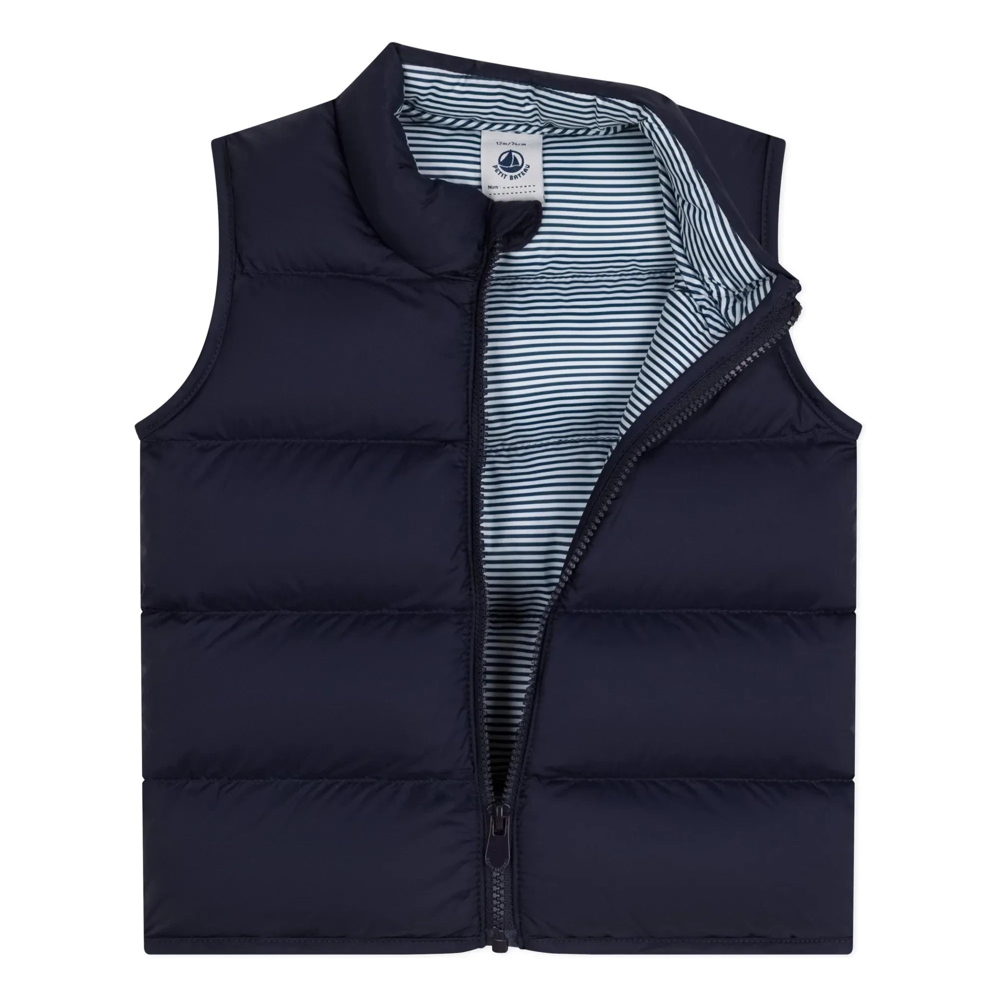 Petit Bateau - Baby Sleeveless Puffer Vest | Navy