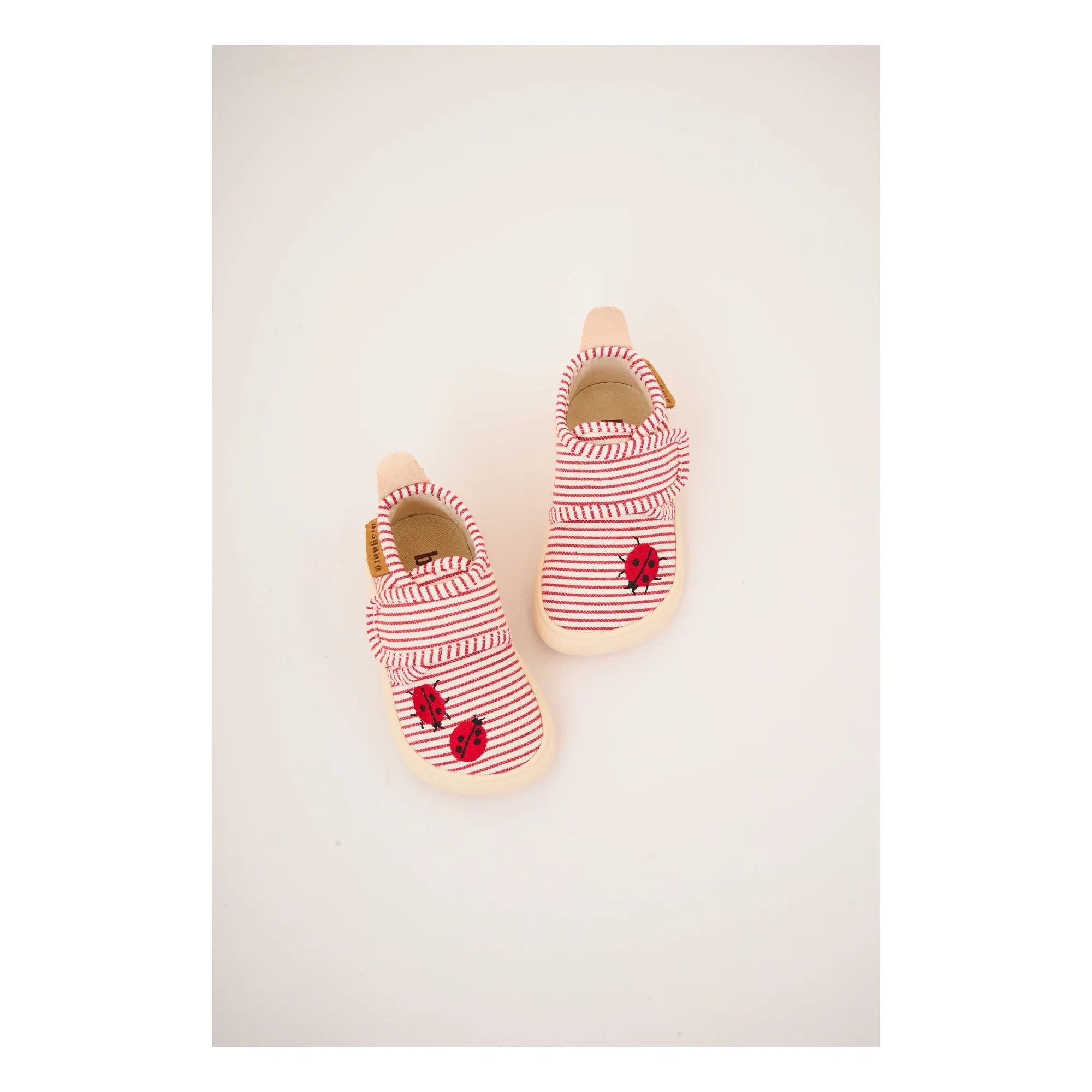 bisgaard - Ladybug Striped Scratching Slippers | Red
