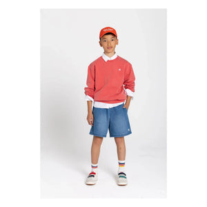 Smallable Kid - Arlo organik pamuklu sweatshirt | Koyu kırmızı