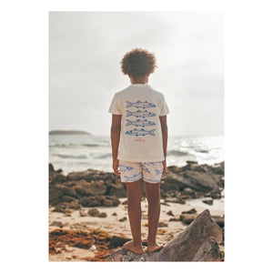 Pepita & Me - Barracuda printed T-shirt | White