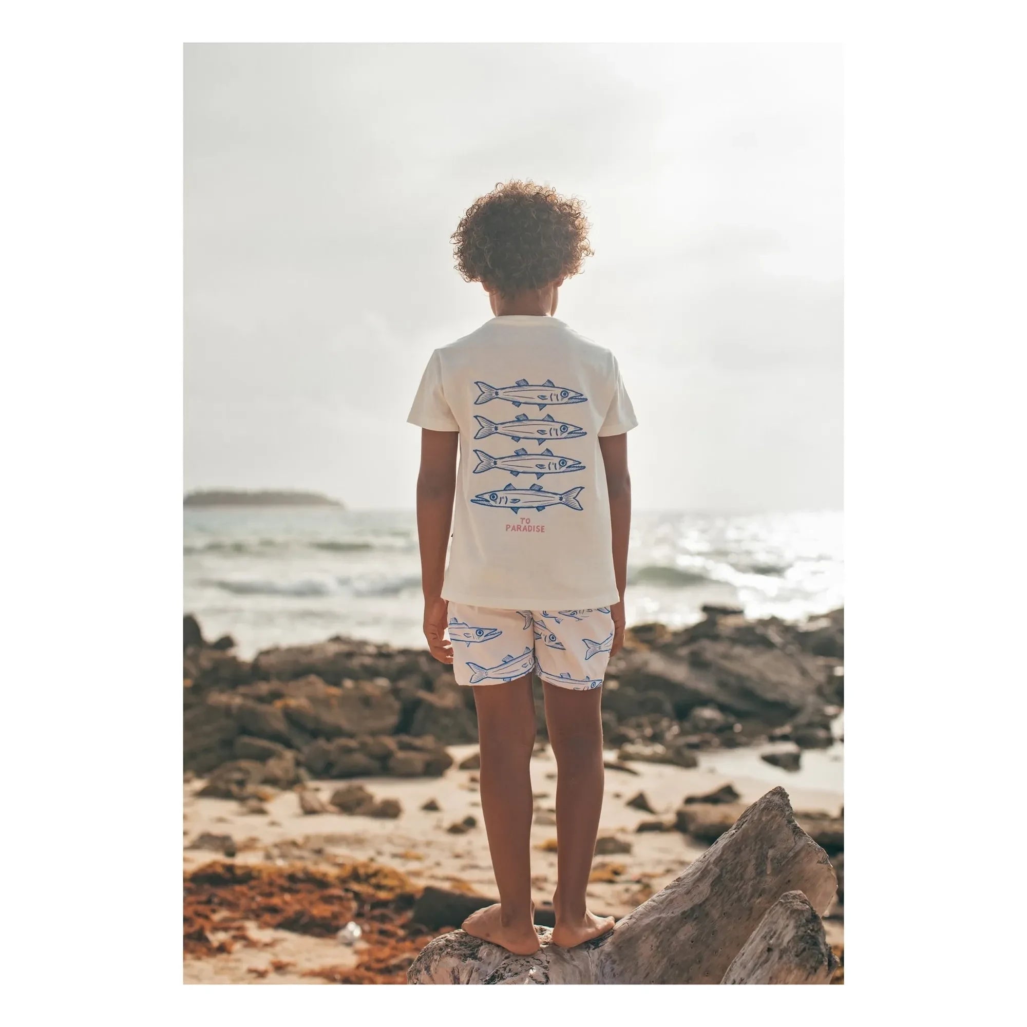 Pepita & Me - Barracuda printed T-shirt | White