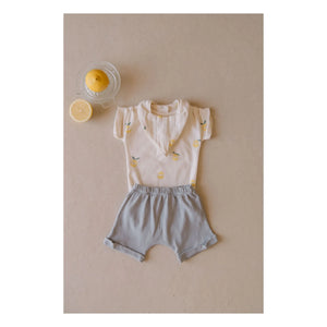 Studio Bohème - Simon Organic Cotton Shorts | Grey Blue
