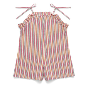 Babe & Tess - Jane Linen Jumpsuit with Ruffle | Ecru