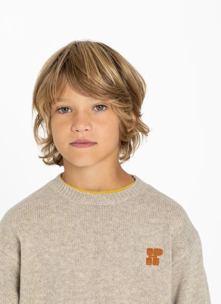 Hundred Pieces - Mika Merino Wool Sweater | Grey Melange