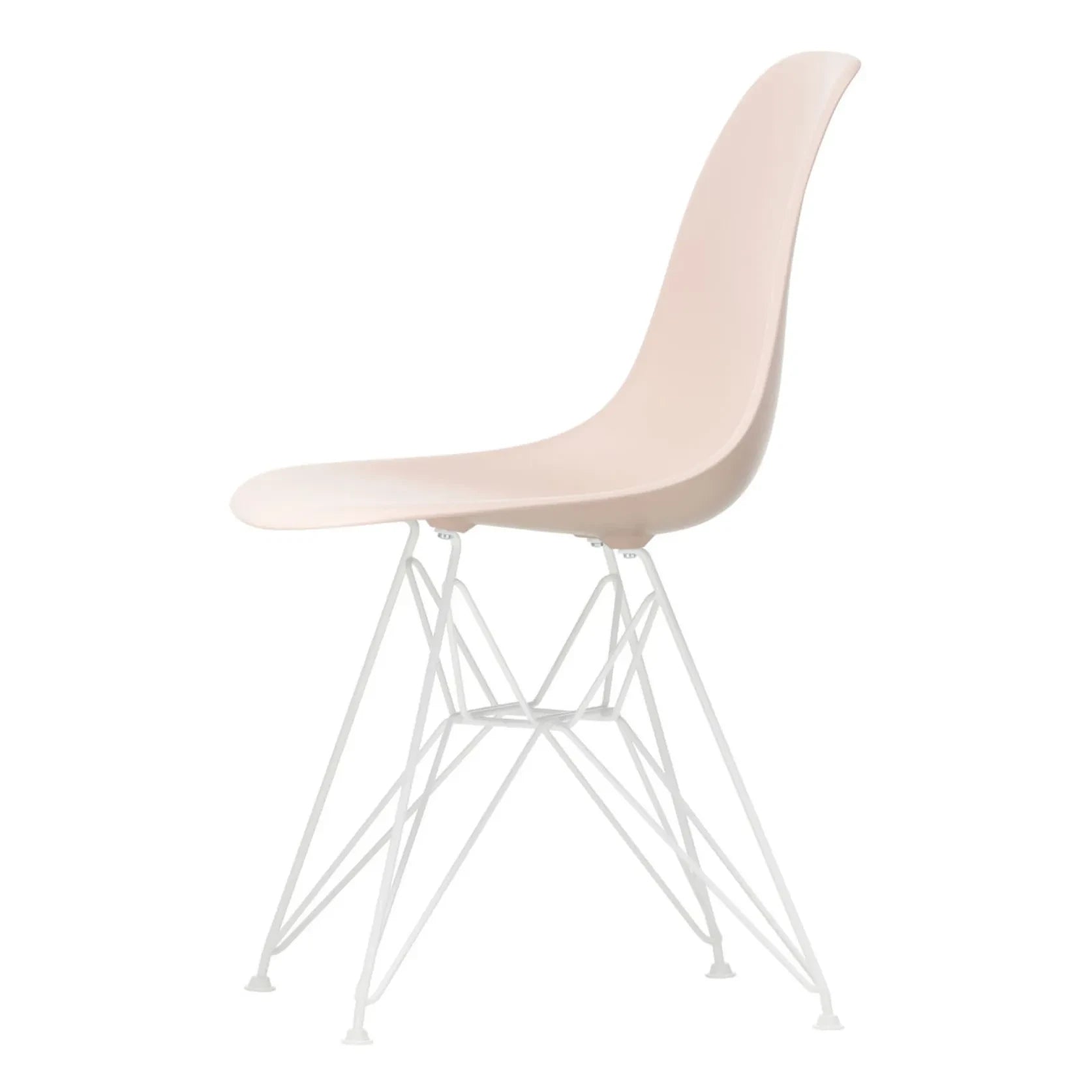 Vitra - DSR Plastic Chair - White Epoxy Frame - Charles & Ray Eames | Powder Pink