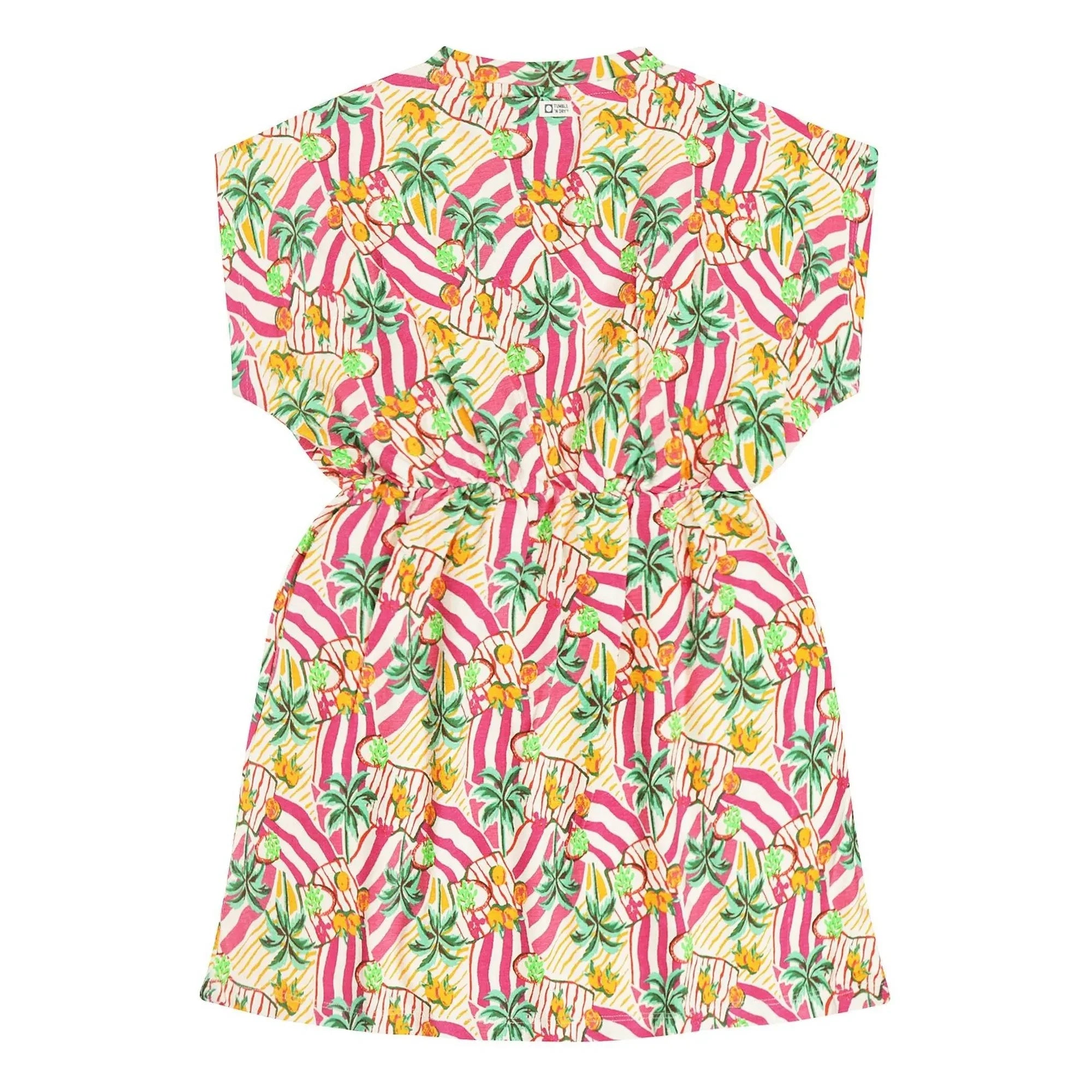 Tumble N'Dry - Marilia Palm Organic Cotton Dress | Pink