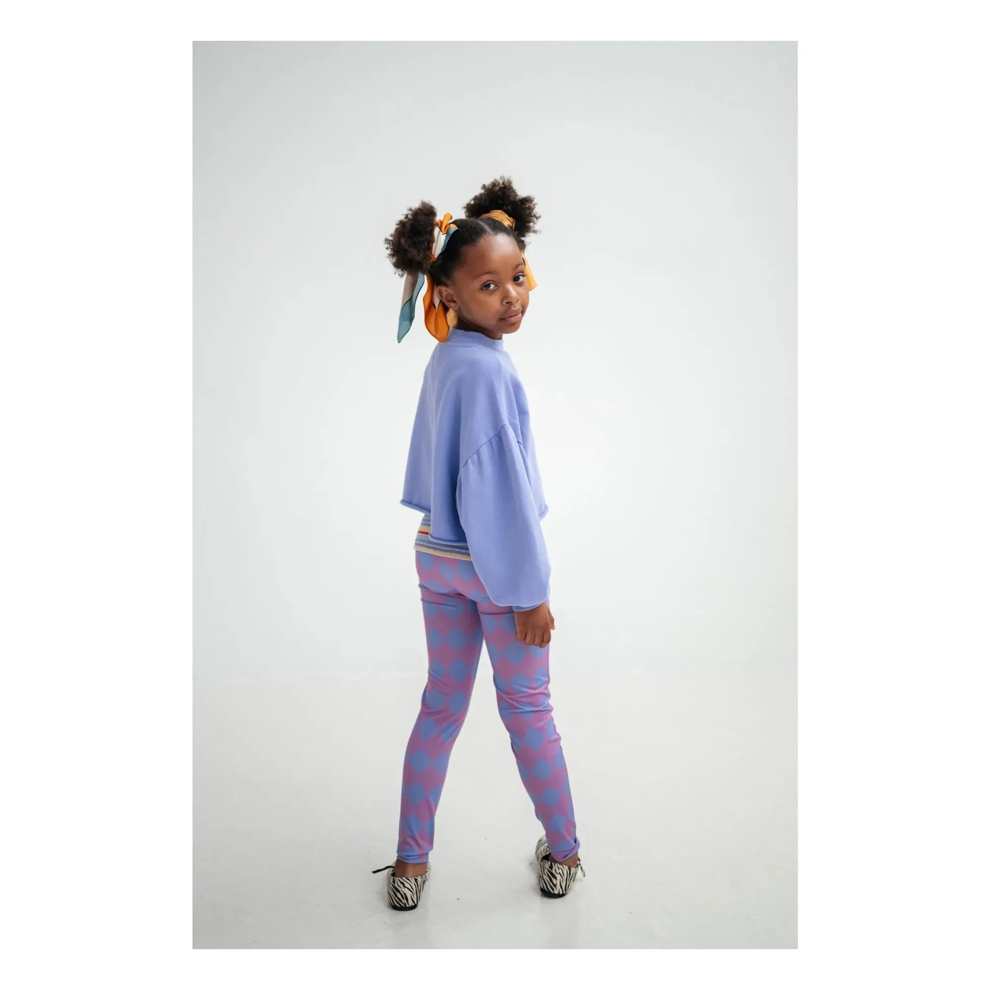 Repose AMS - Organic Cotton Logo Crop Sweatshirt | Lilac