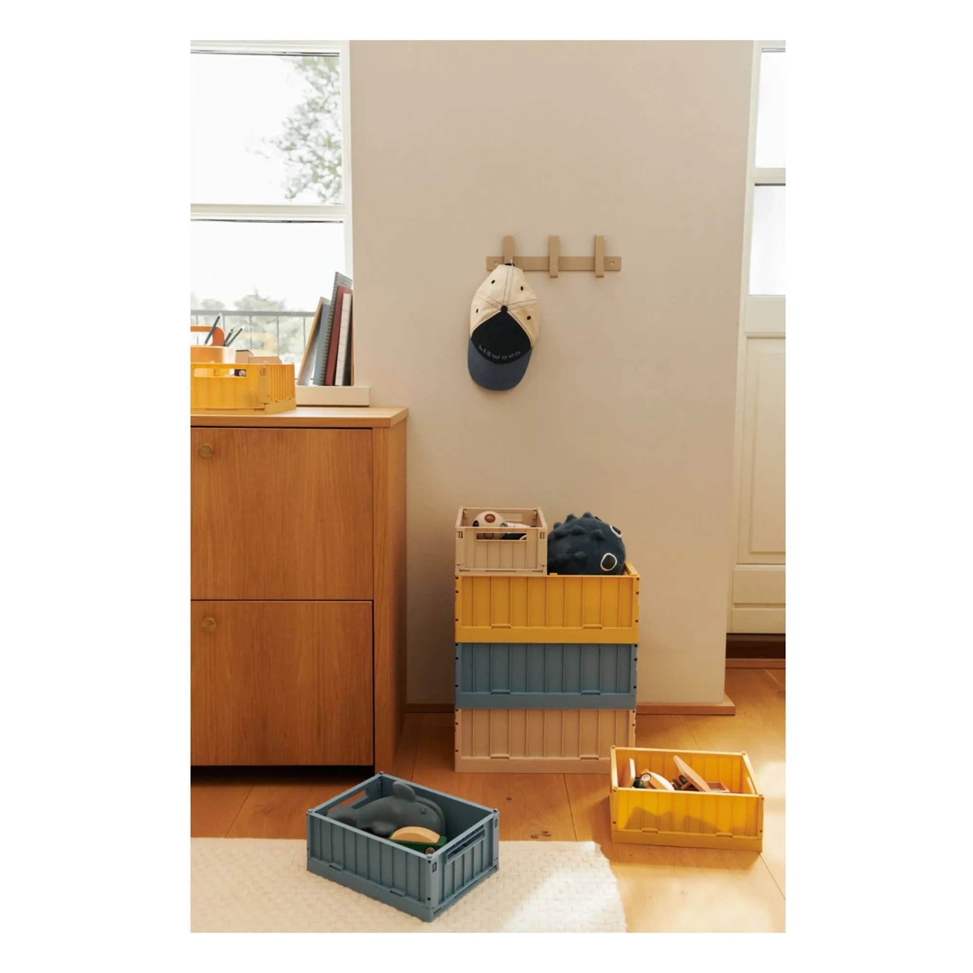 Liewood - Weston Foldable Basket - 2-Pack | Beach Blue