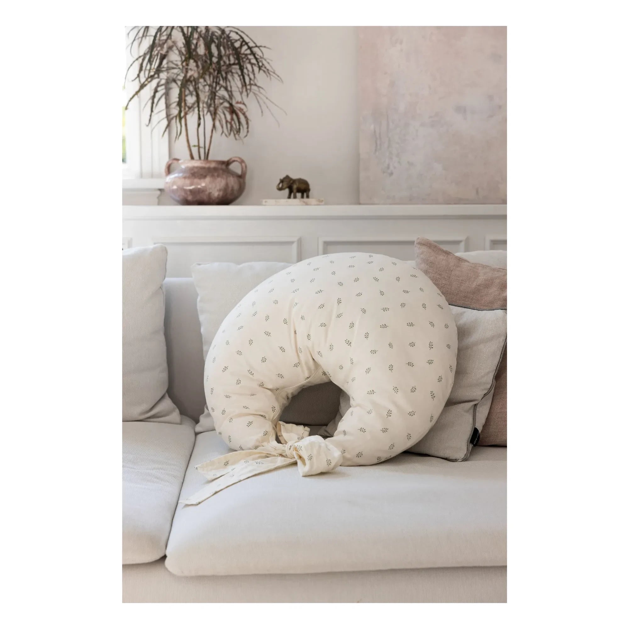 Sebra - Sophora Leaves Nursing Pillow | White