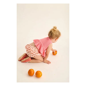 Cozmo - Posy Cotton Gauze Top | Powder Pink