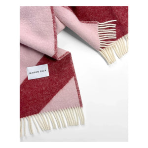 Maison Deux - Swirl Wool Blanket | Burgundy