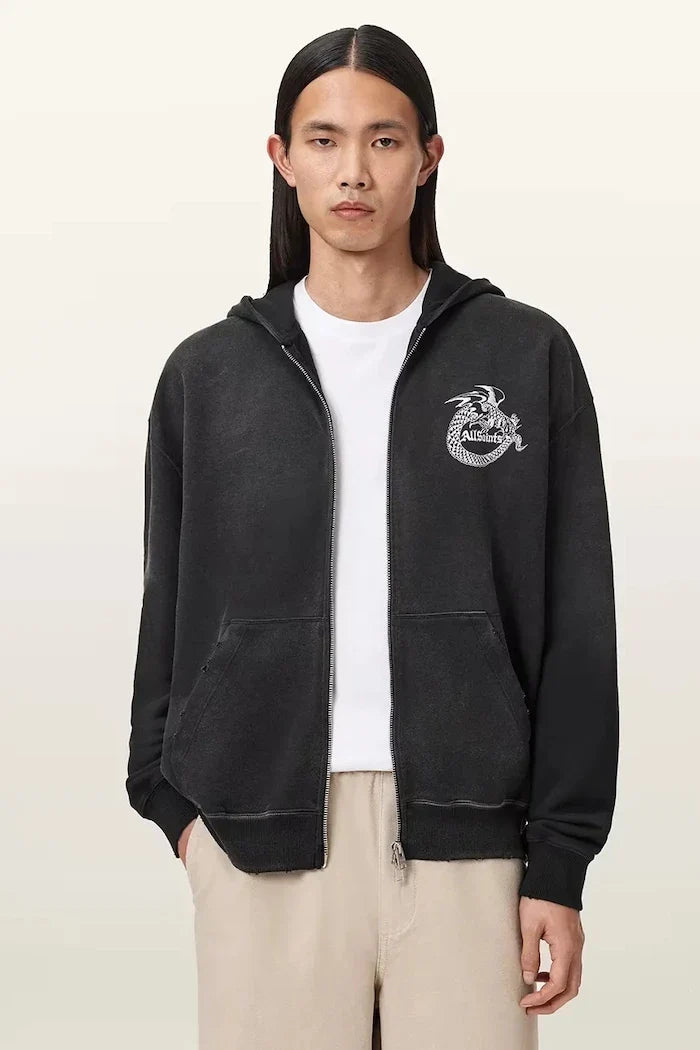 AllSaints TERRA Pamuklu Kapüşonlu Sweatshirt