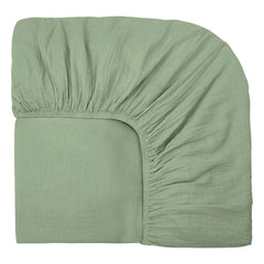 Haomy - Cotton Voile Fitted Sheet | Almond Green