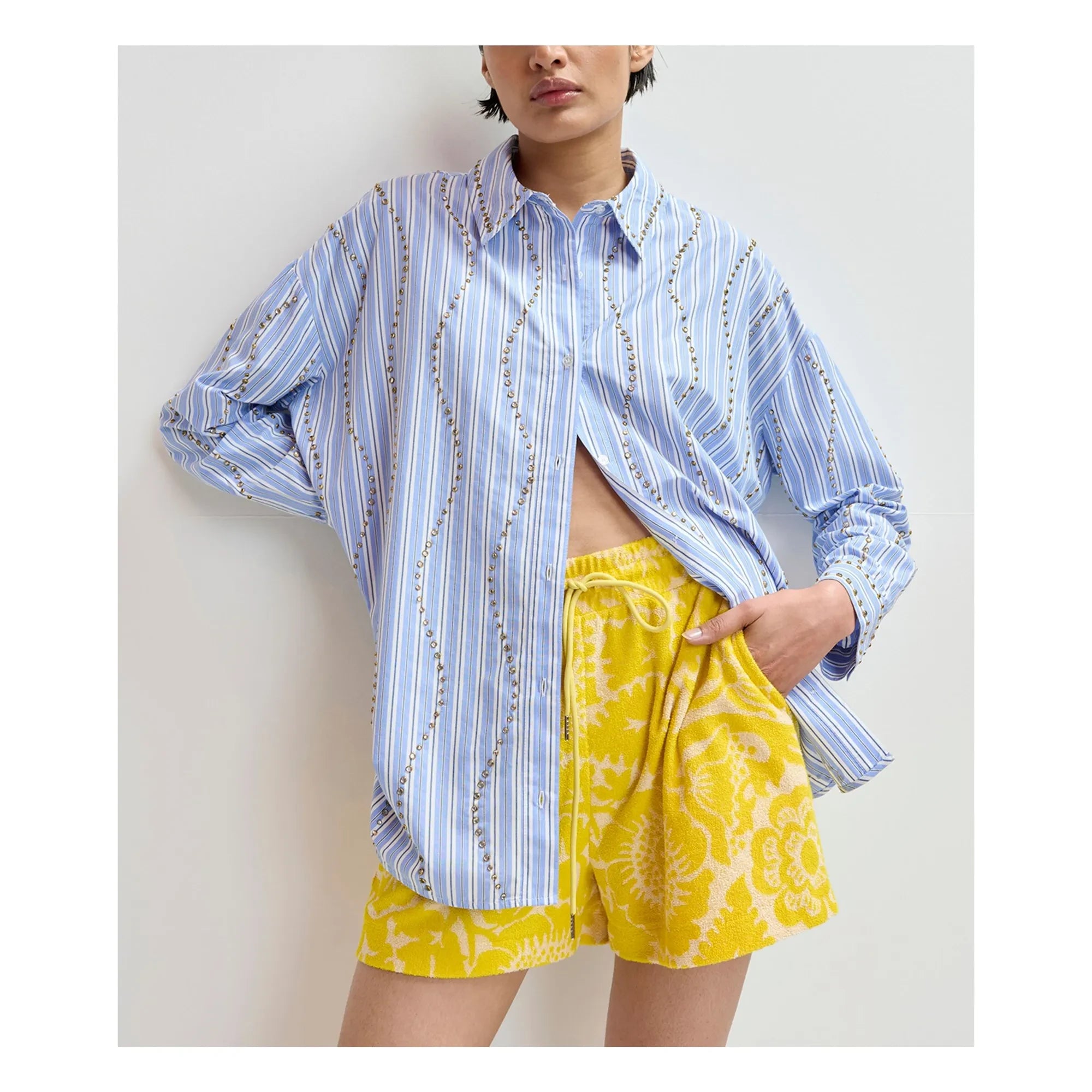 Essentiel Antwerp - Jorton Terry Shorts | Lemon yellow