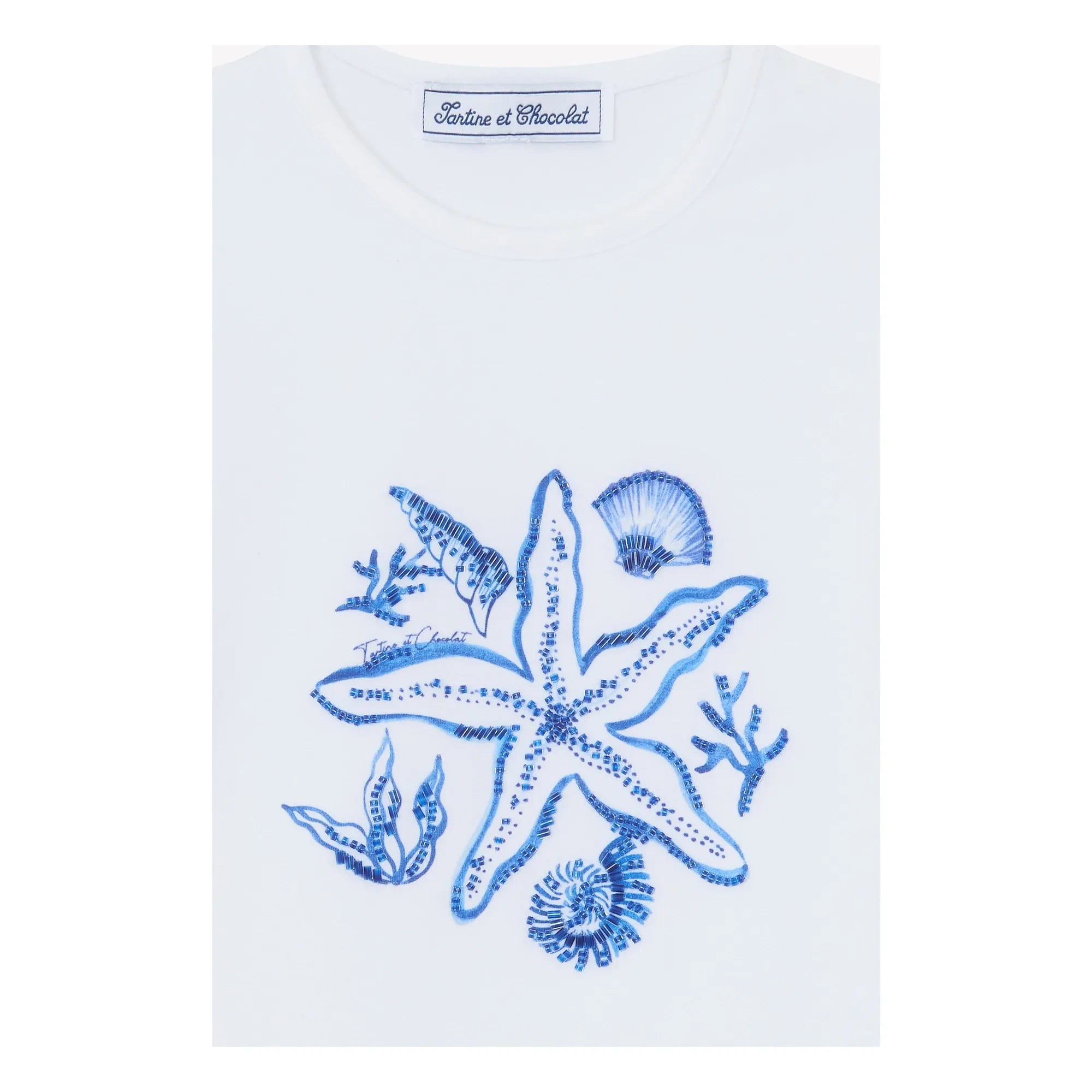Tartine et Chocolat - Pearl Starfish T-Shirt | White