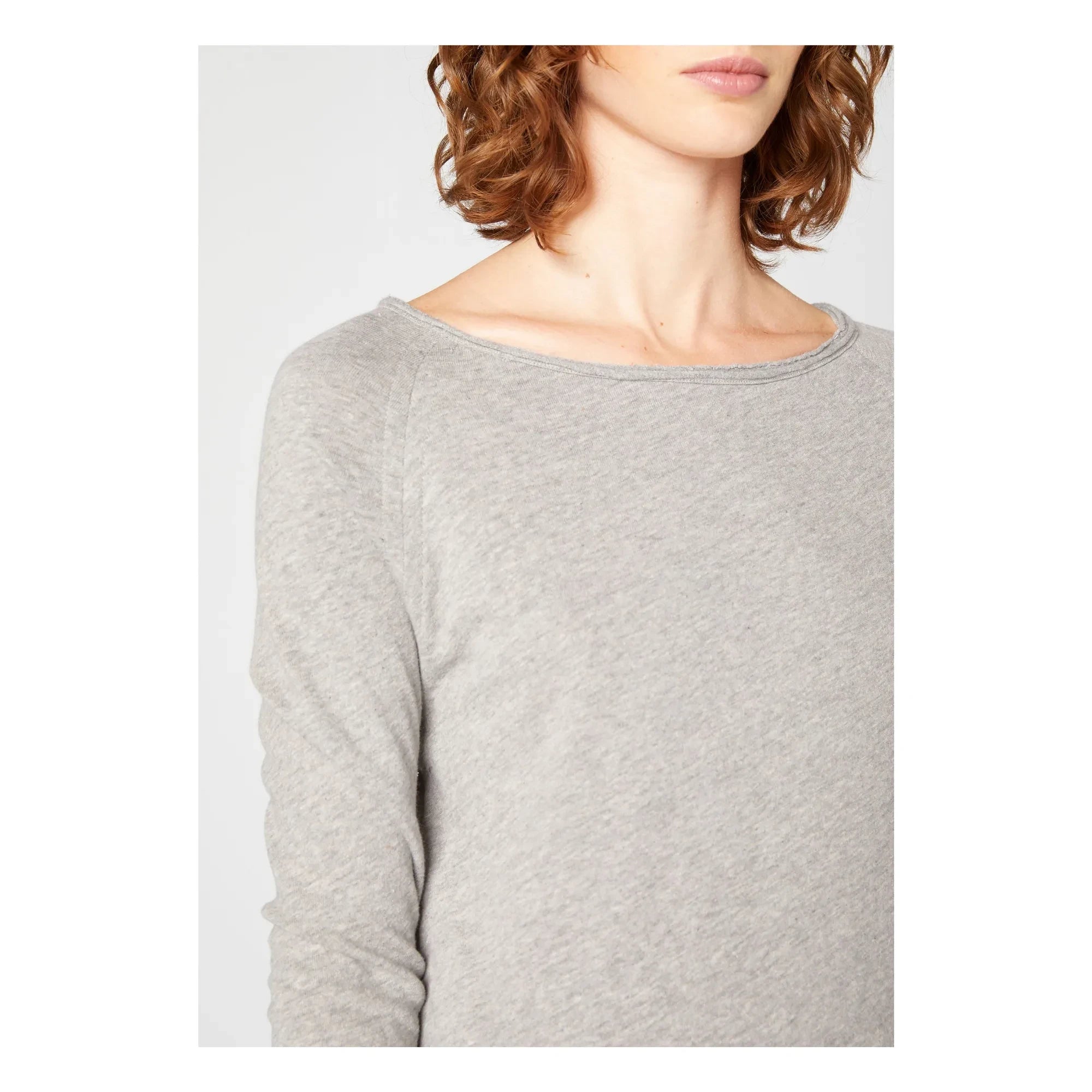 American Vintage - Long Sleeve Boat Neck T-Shirt Sonoma | Heather Gray
