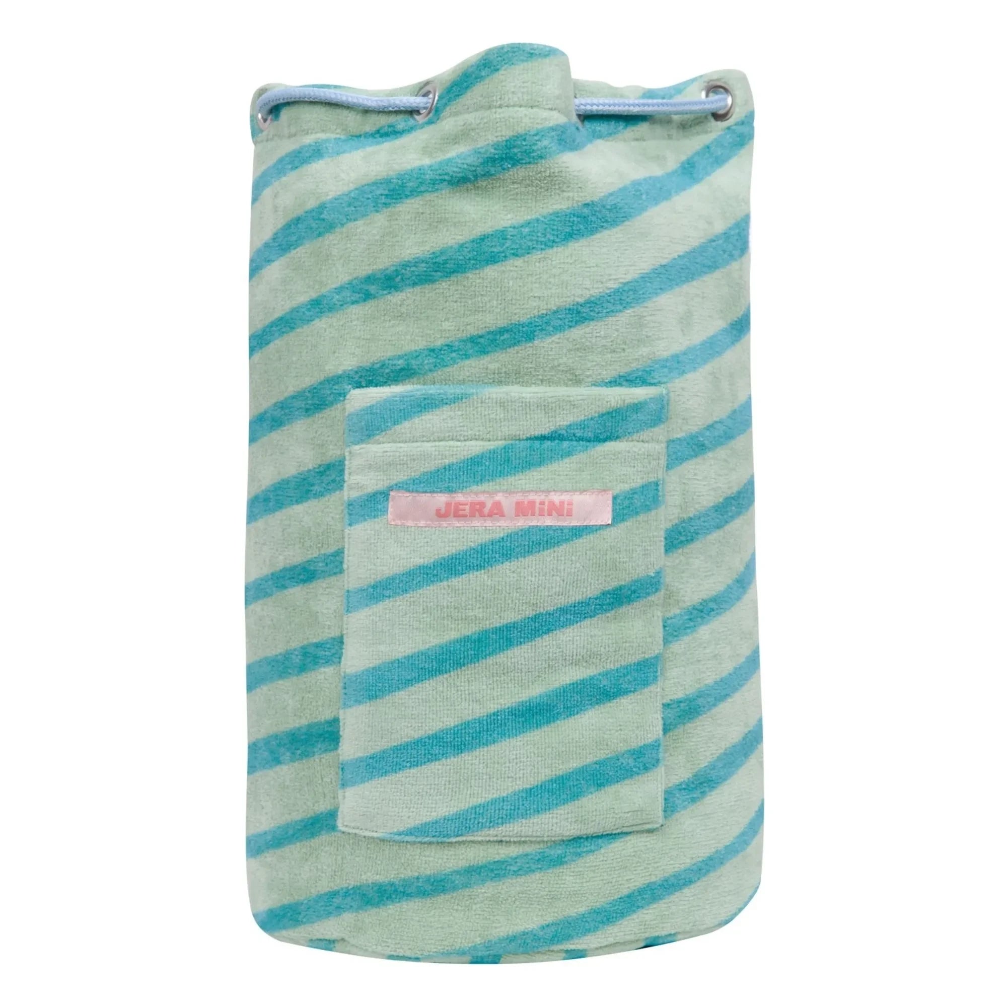 Jera Mini - Striped Towel Pocket Backpack | Green