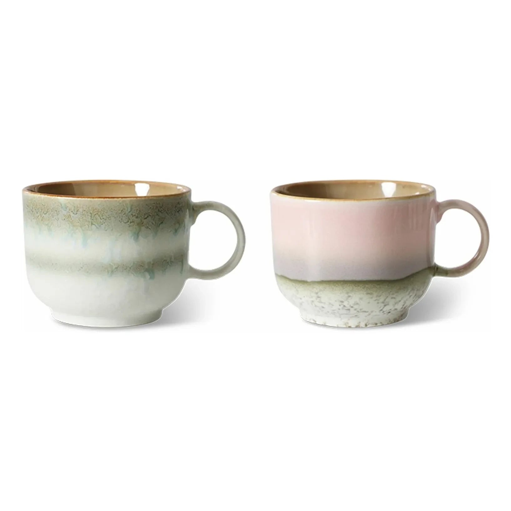HKliving - Stone Mugs - Set of 2 | Pink