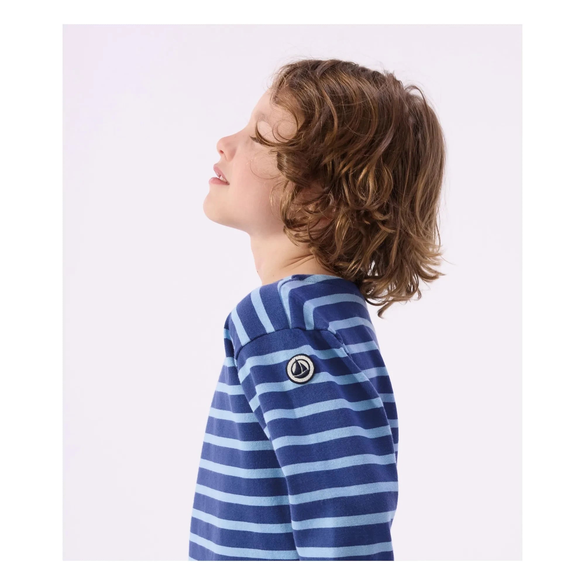 Small Boat - Sailor shirt rozetli Tişört | Mavi