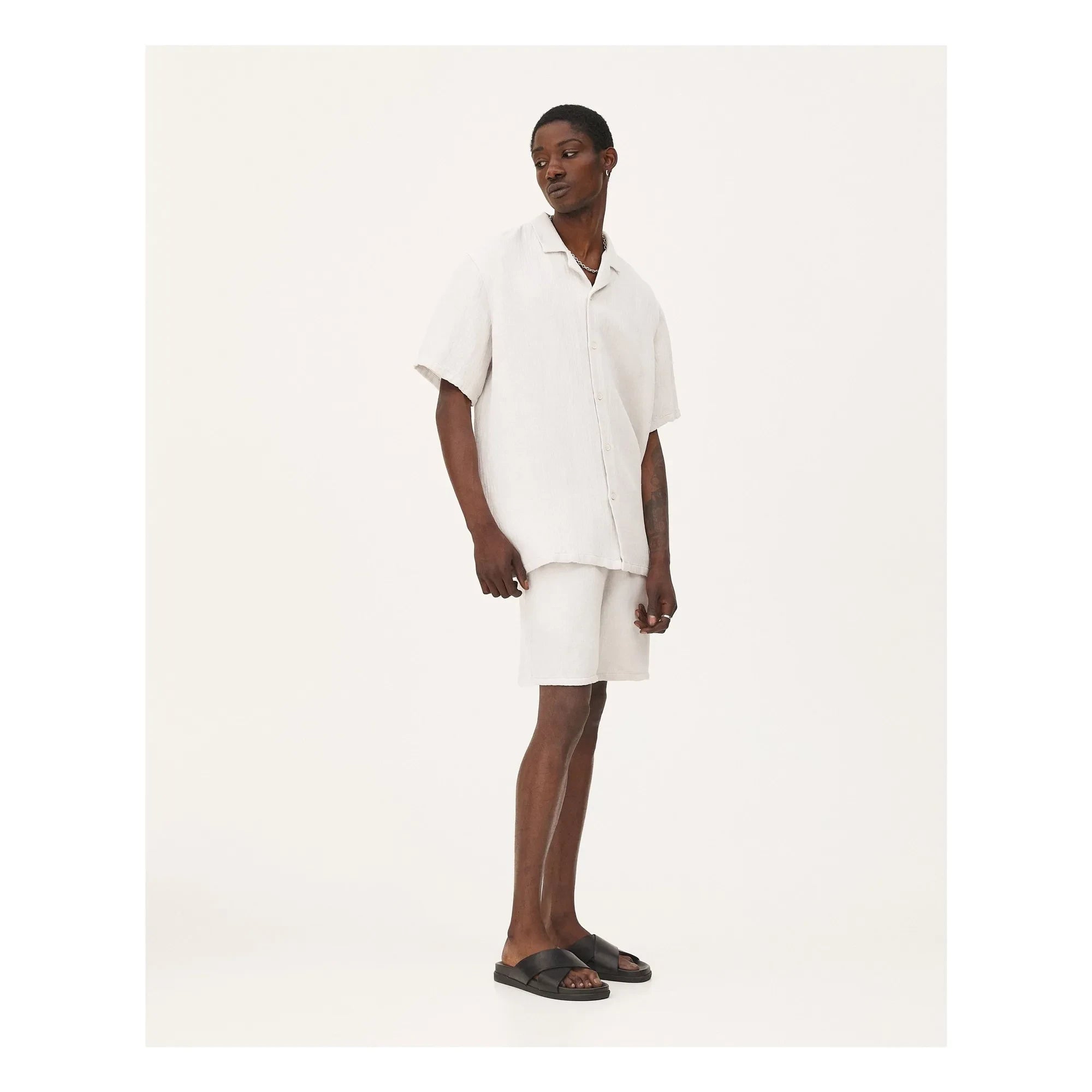 Noyoco - Orleans Linen Shirt | Light Gray