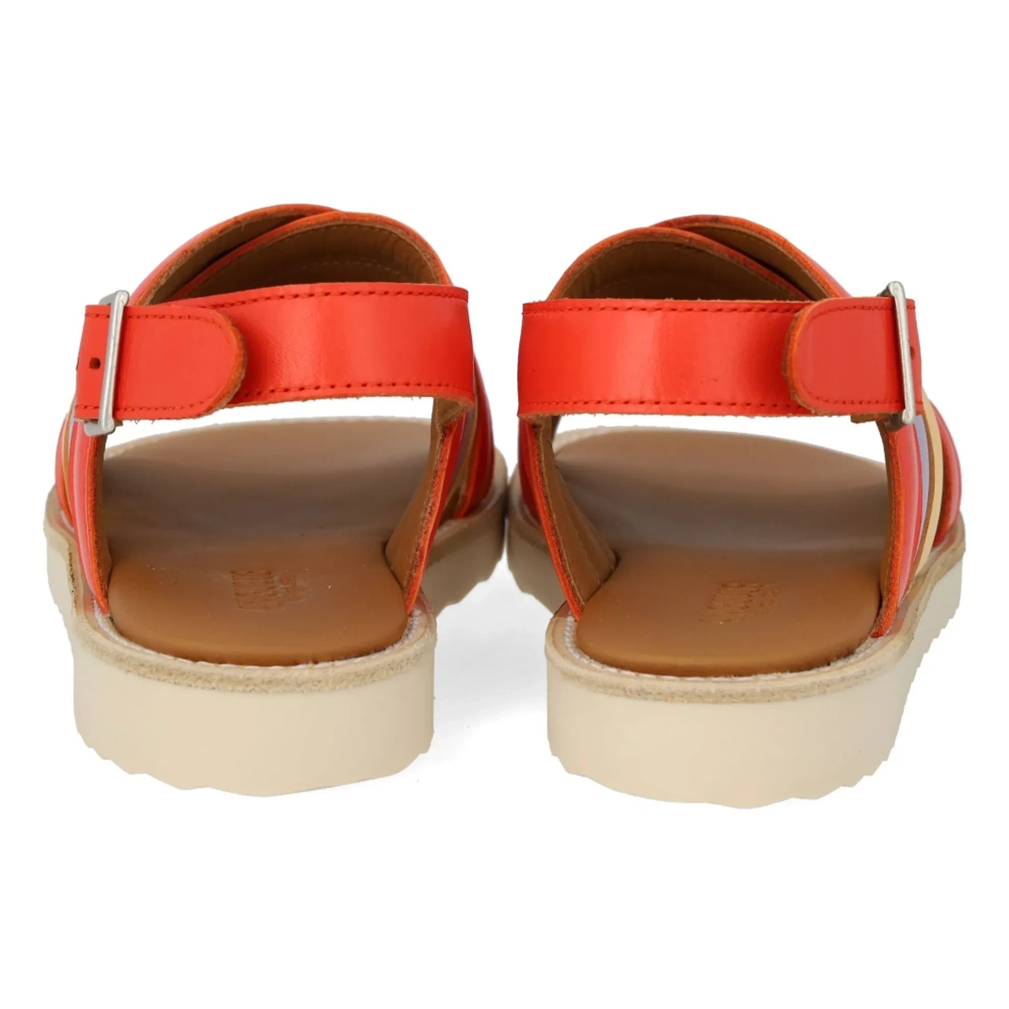 Angulus - Color Block Cross Strap Sandals | Pale Yellow