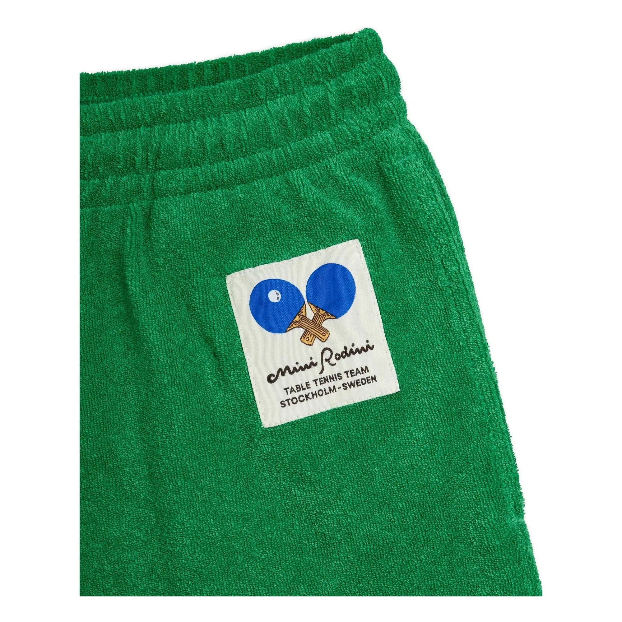 Mini Rodini - Organic Cotton Towel Ping Pong Shorts | Green