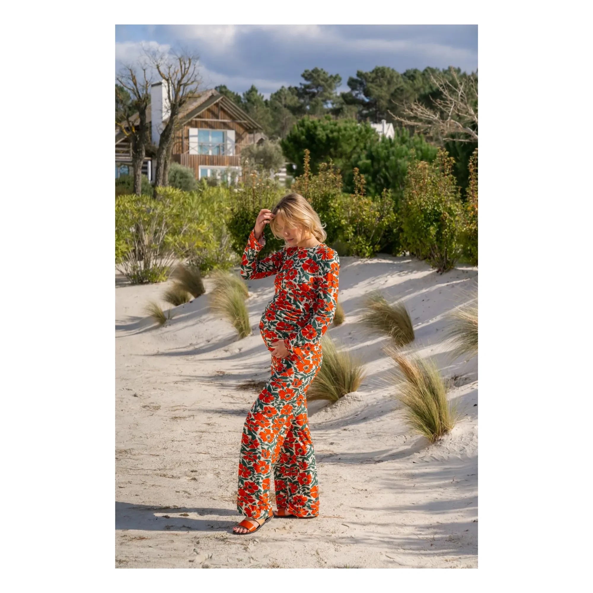 Paloma Collection - Andrea Poppy Hamile Pantolonu | Kırmızı