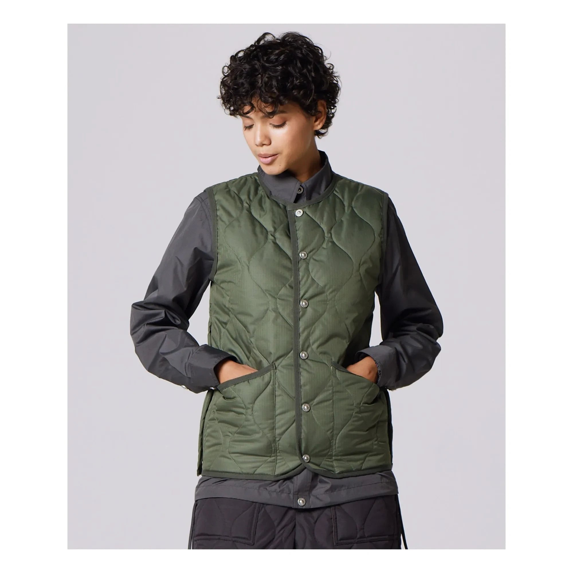 Taion - Unisex Military Sleeveless Vest | Dark Khaki