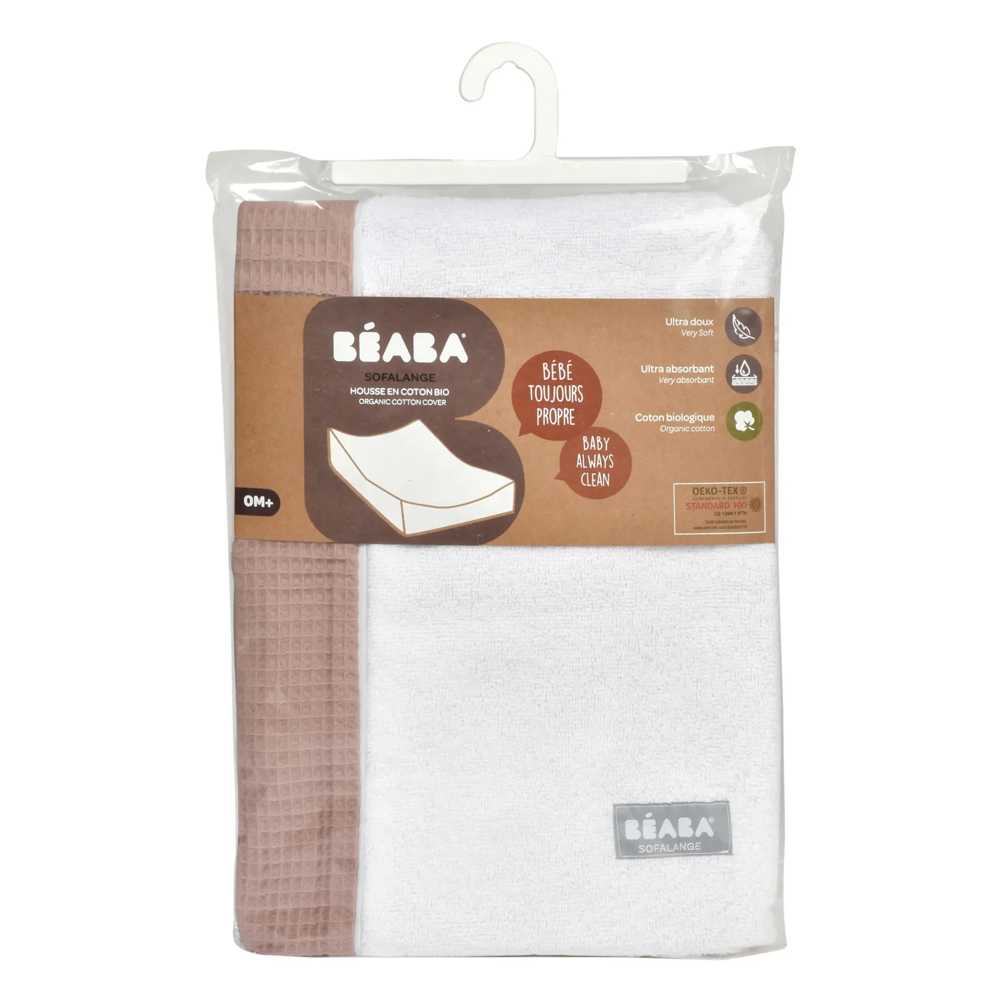 Béaba - Sofalange Changing Pad Cover | Dusty Pink