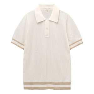 Ché Studios - Quinn Cotton Polo T-Shirt | White